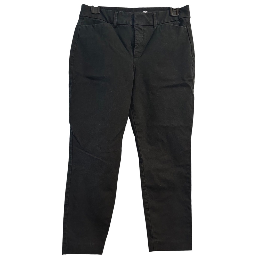 Old Navy Pixie Skinny High Rise Pants Black Womens 8 Petite Chino Trousers